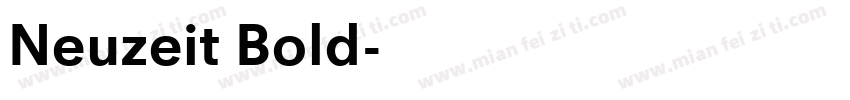 Neuzeit Bold字体转换